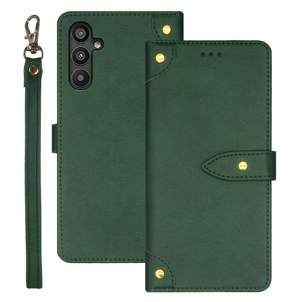 IDEWEI Phone Leather Case for Samsung Galaxy A34 5G Card Slots Stand Mobile Phone Cover