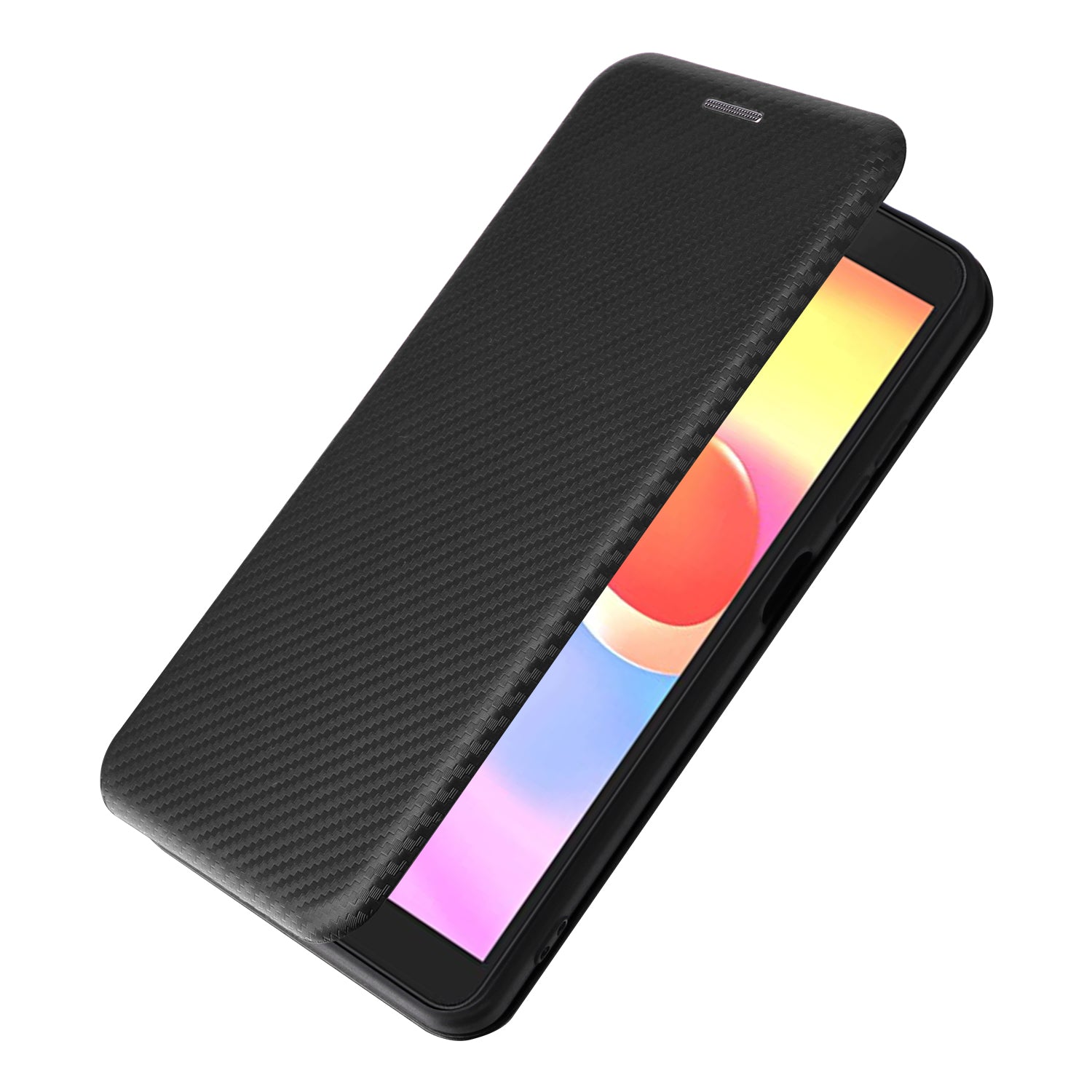 For ZTE Blade A32 Card Slot Phone Case Magnetic Auto-absorbed Carbon Fiber Texture PU Leather Stand Flip Cover