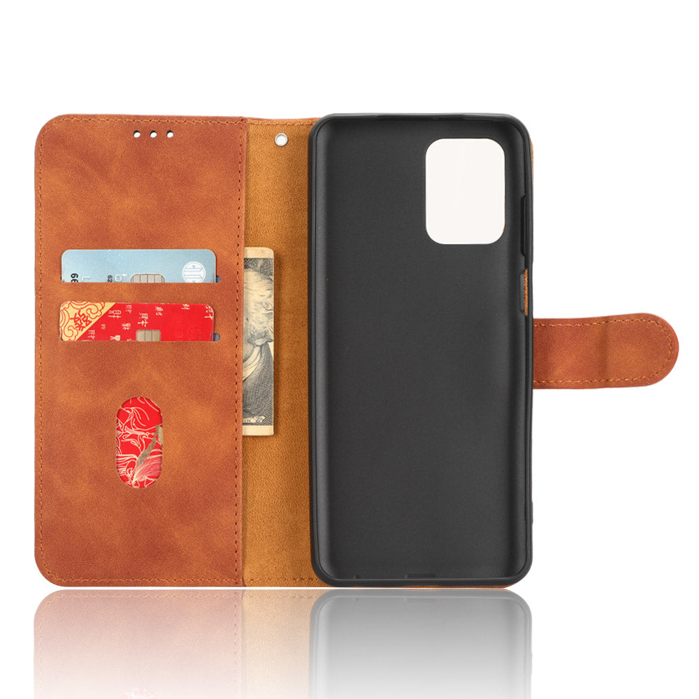 Anti-fall Phone Case For Motorola Moto G73 5G PU Leather Wallet Stand Skin-touch Feeling Phone Cover