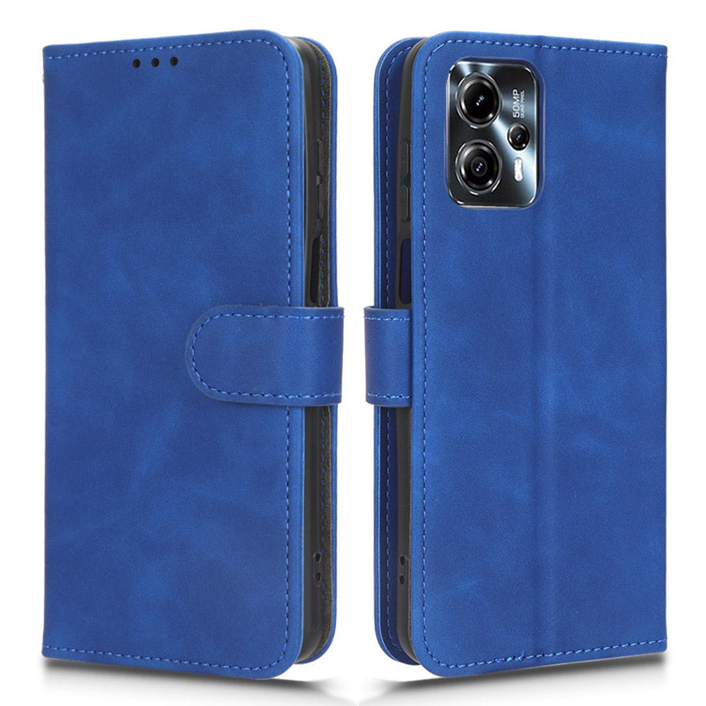 For Motorola Moto G13 4G G23 4G G53 5G PU Leather Phone Case Stand Skin-touch Feeling Flip Wallet Cover