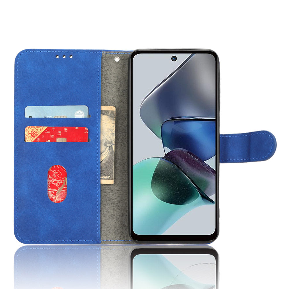 For Motorola Moto G13 4G G23 4G G53 5G PU Leather Phone Case Stand Skin-touch Feeling Flip Wallet Cover