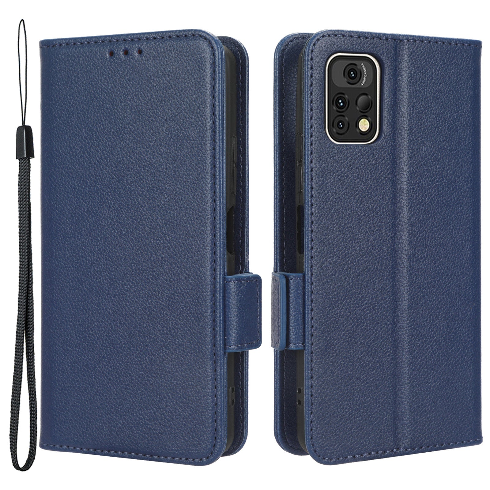 For Umidigi A13 Pro Anti-Dust Phone Cover Wallet Stand Litchi Texture PU Leather Dual Magnetic Clasp Phone Case