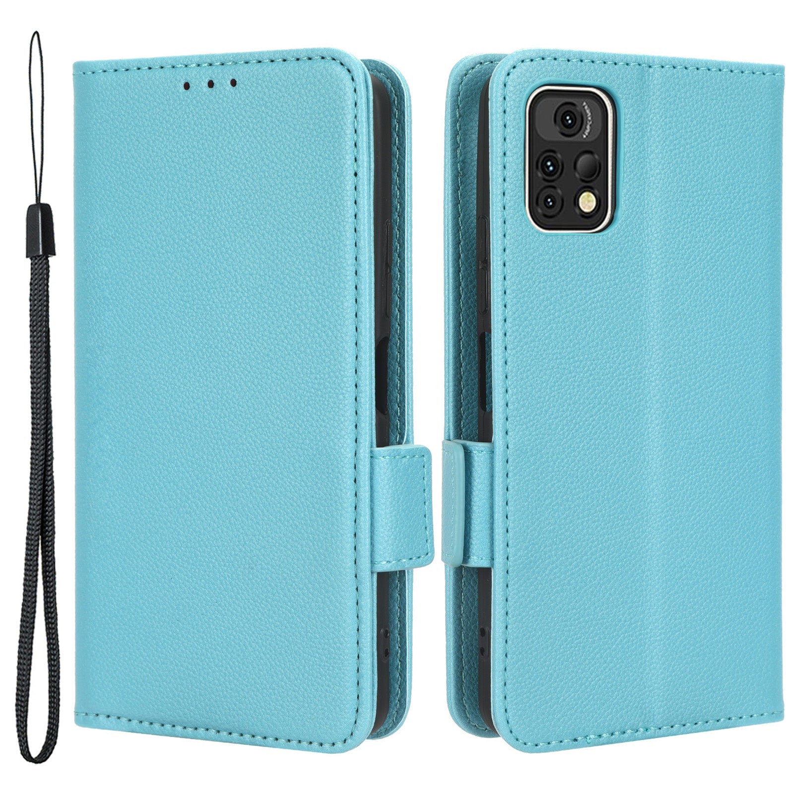 For Umidigi A13 Pro Anti-Dust Phone Cover Wallet Stand Litchi Texture PU Leather Dual Magnetic Clasp Phone Case