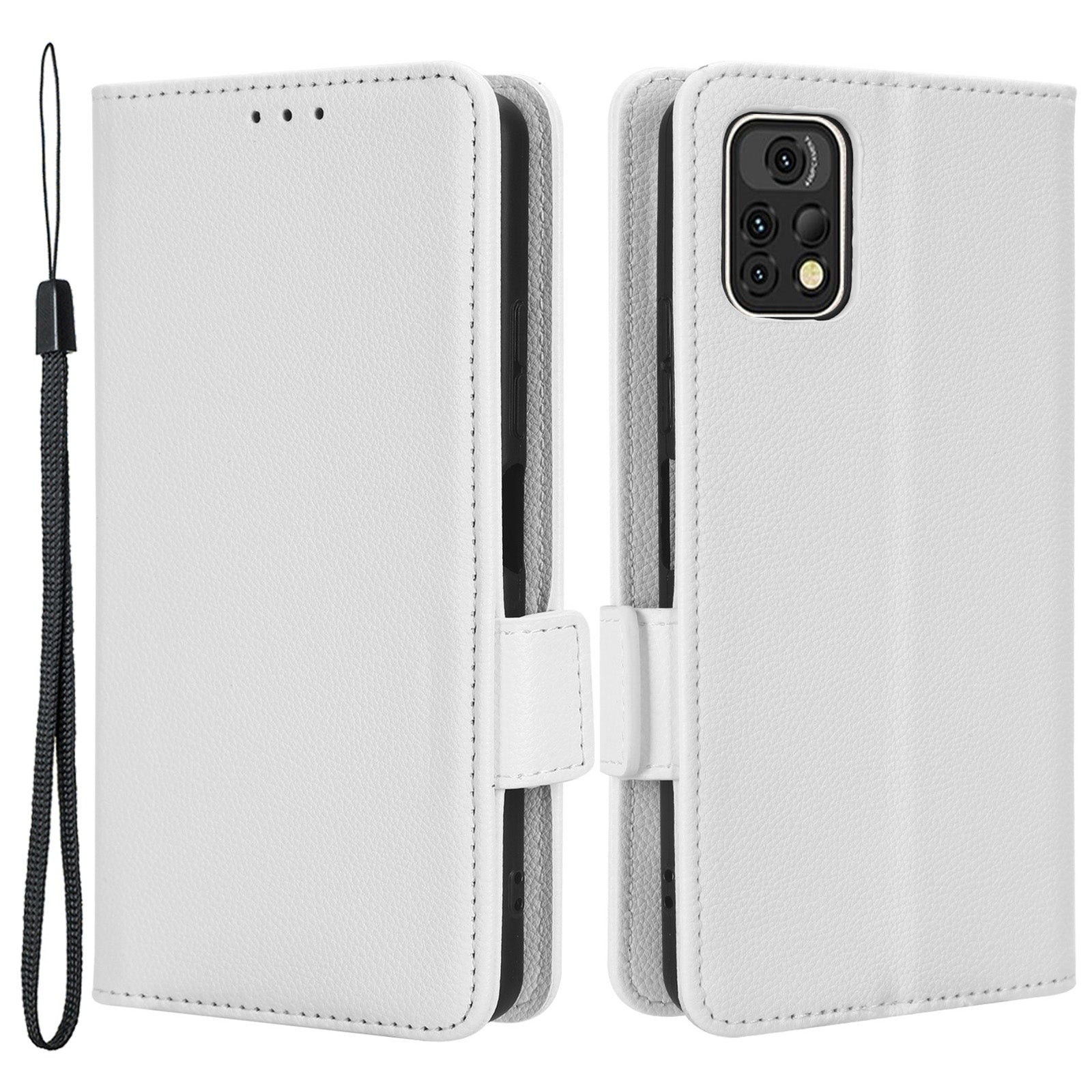 For Umidigi A13 Pro Anti-Dust Phone Cover Wallet Stand Litchi Texture PU Leather Dual Magnetic Clasp Phone Case