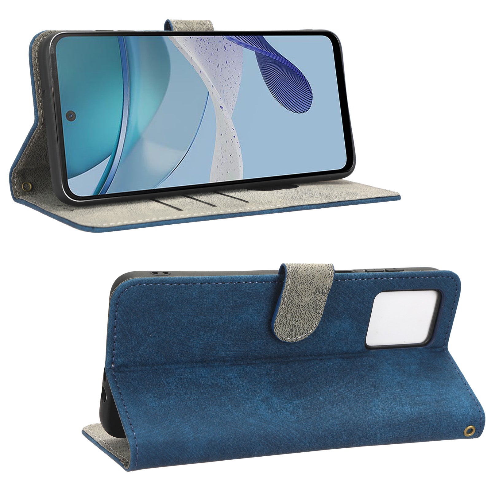 For Motorola Moto G73 5G Shockproof Cell Phone Cover Leather Phone Case Phone Stand RFID Blocking Wallet