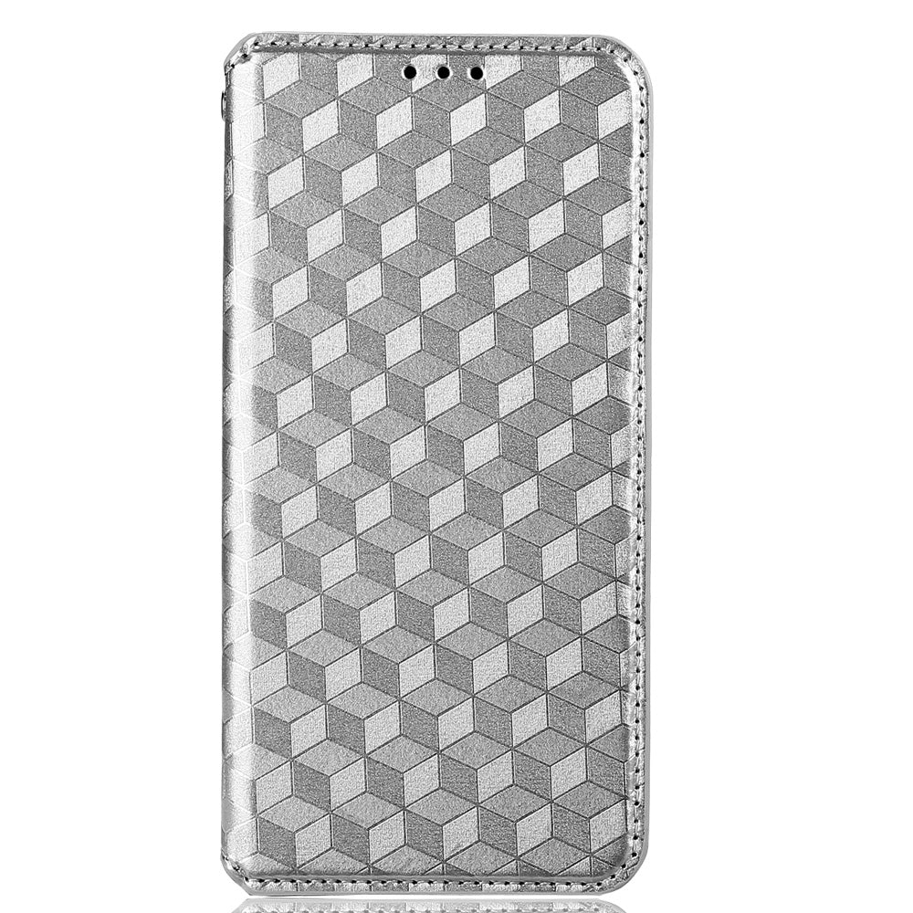 For Motorola Moto G73 5G Imprinted Rhombus Phone Case Pattern PU Leather Wallet Stand Cover