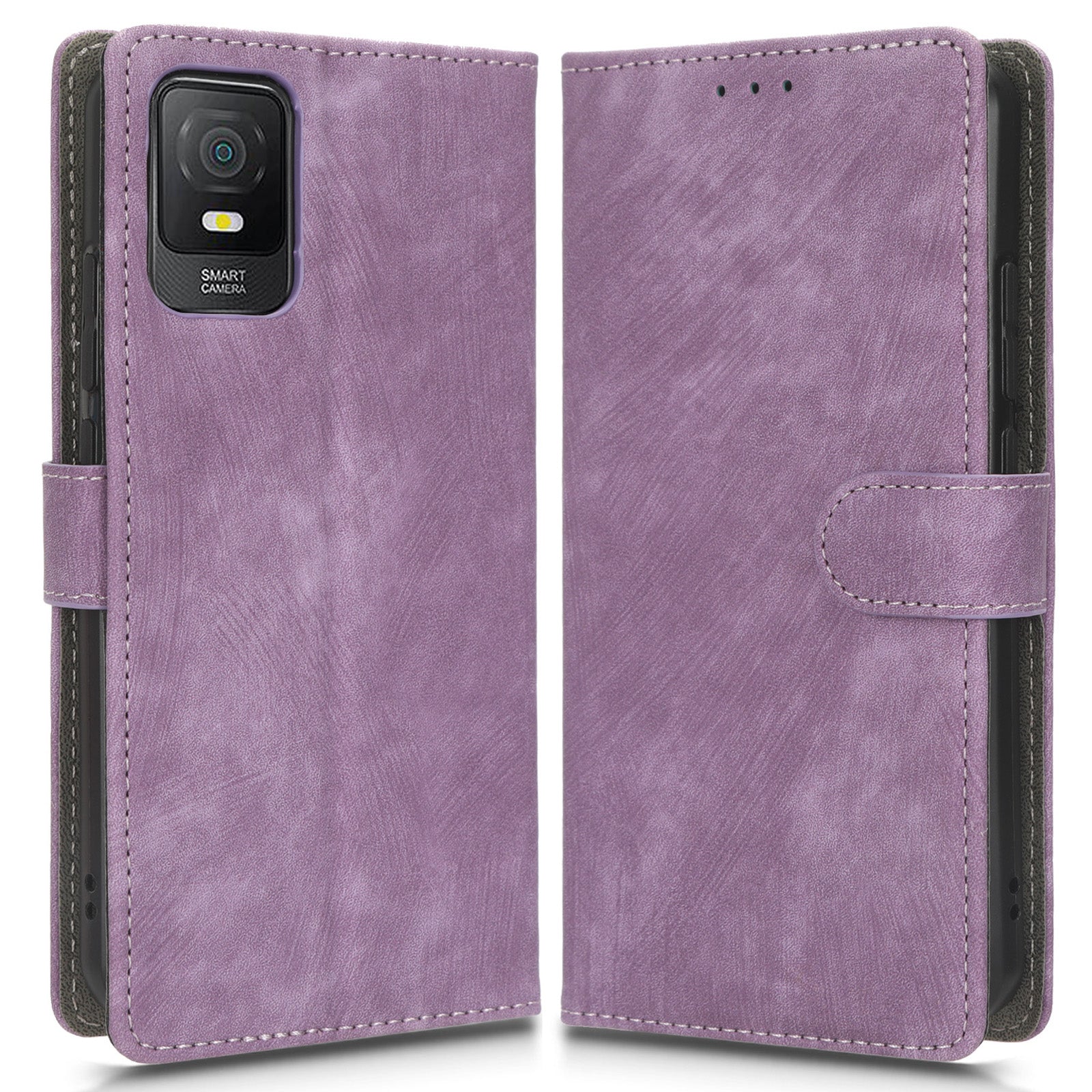 For TCL 403 Wallet Phone Flip Cover Leather Phone Case Phone Stand Shell with RFID Blocking Function