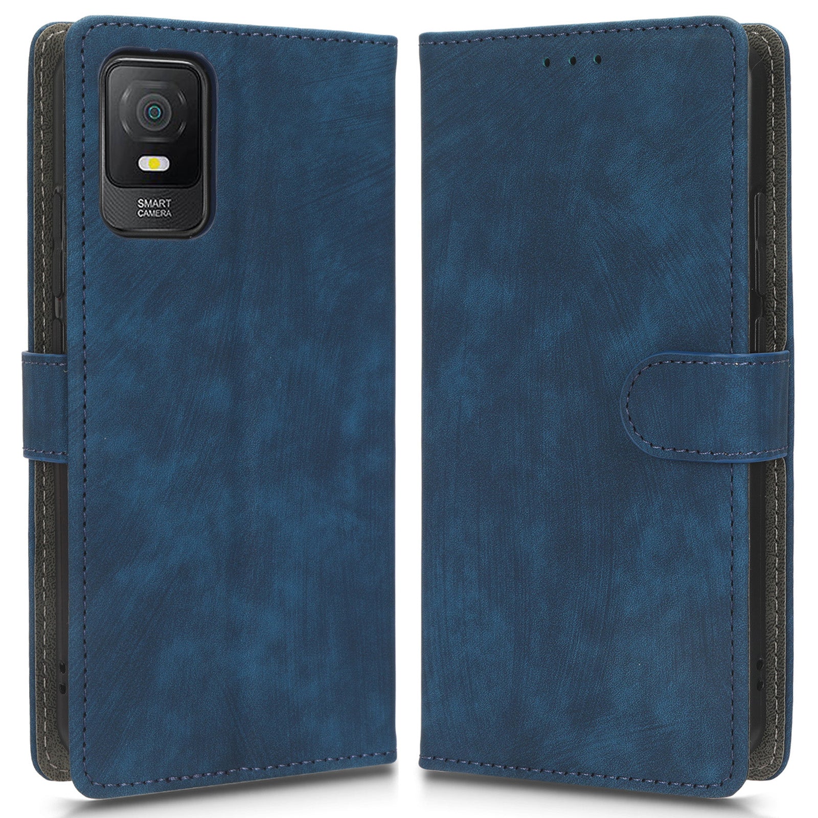 For TCL 403 Wallet Phone Flip Cover Leather Phone Case Phone Stand Shell with RFID Blocking Function