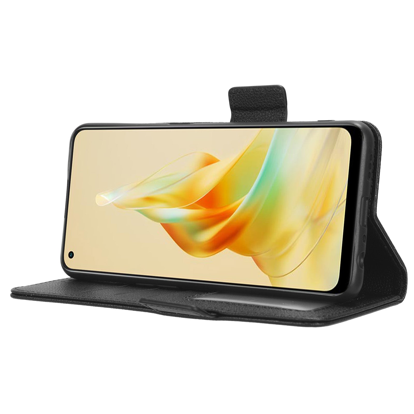 For Oppo Reno8 T 4G Leather Phone Case Litchi Texture Stand Wallet Flip Cover