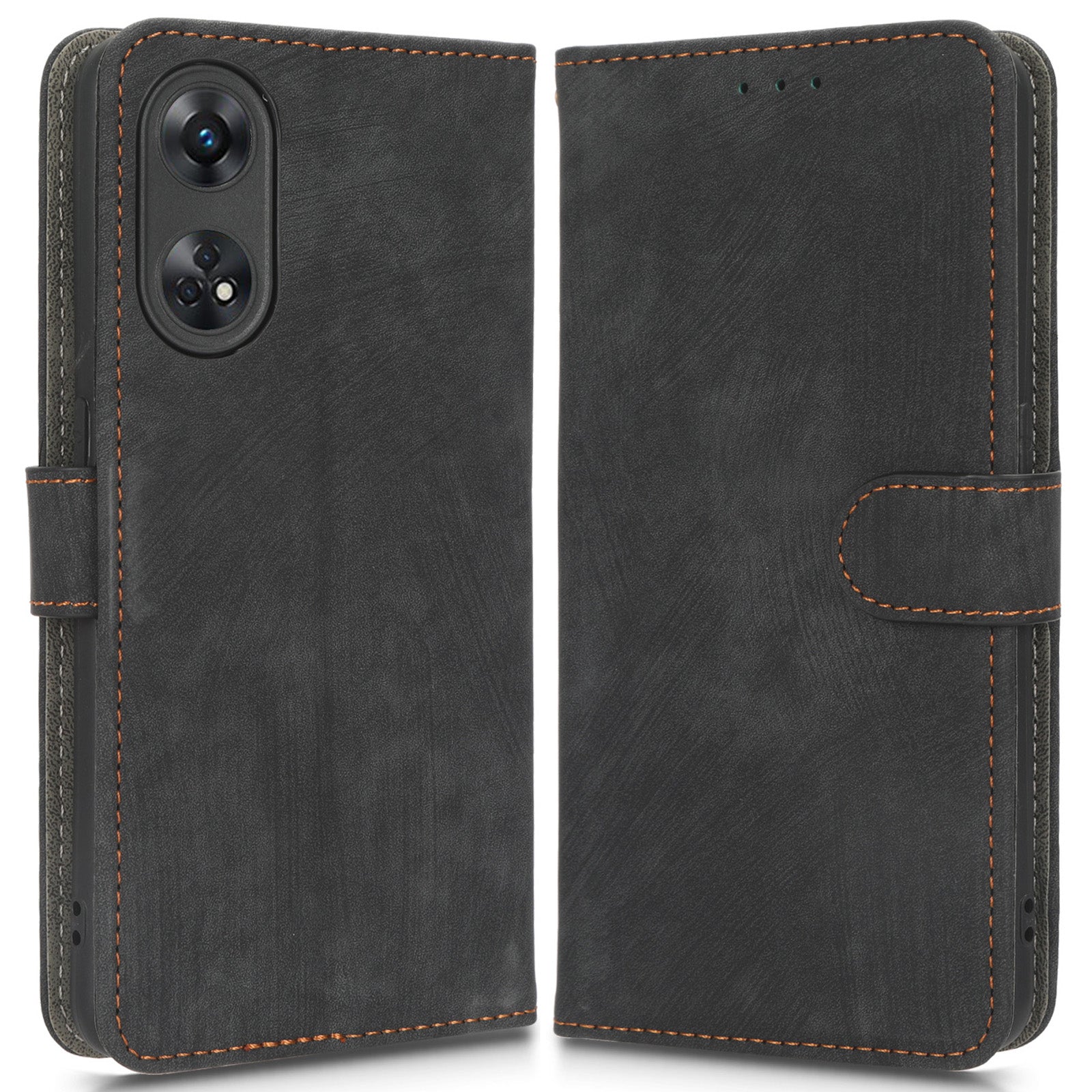 For Oppo Reno8 T 4G Leather Phone Case Phone Stand RFID Blocking Wallet Cover