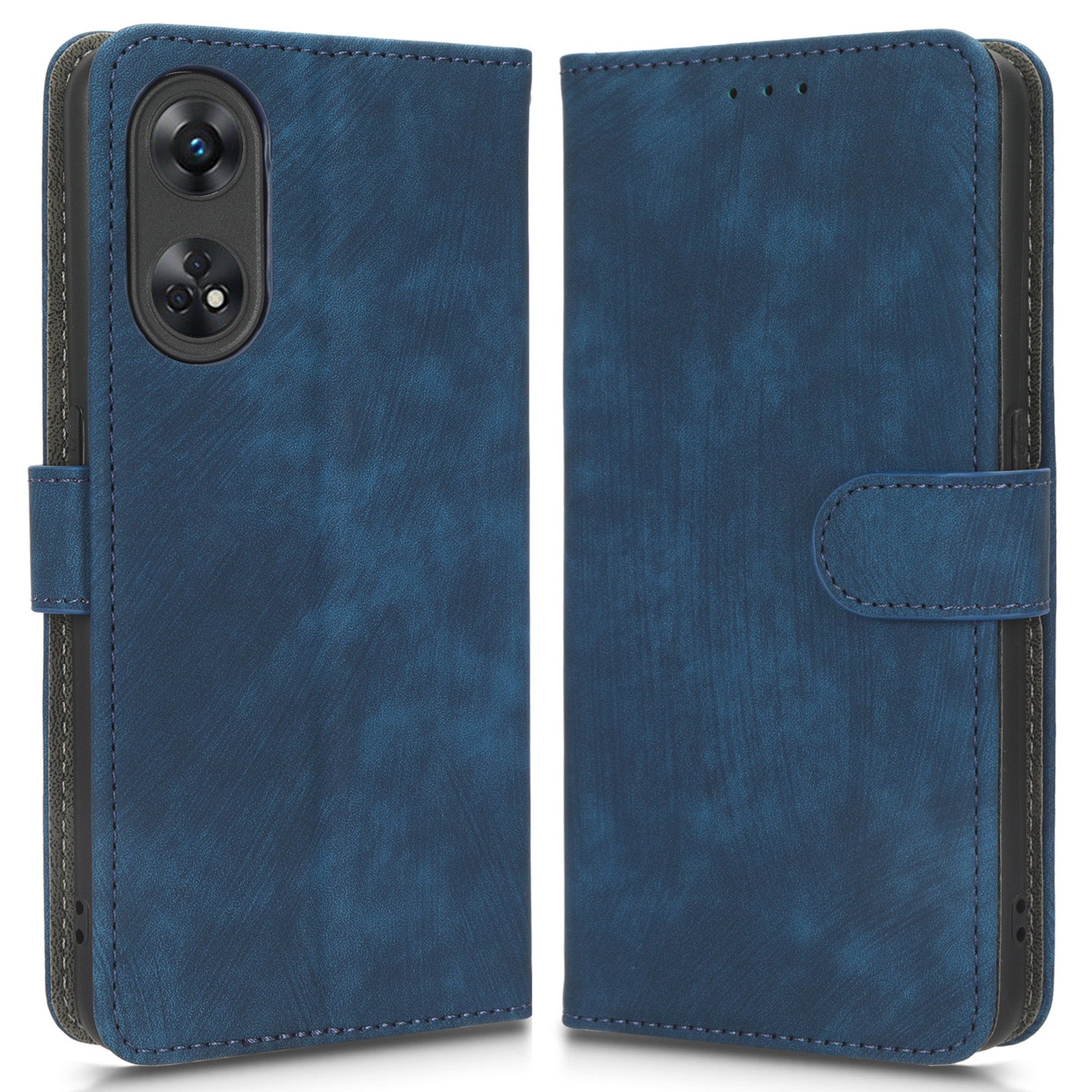 For Oppo Reno8 T 4G Leather Phone Case Phone Stand RFID Blocking Wallet Cover