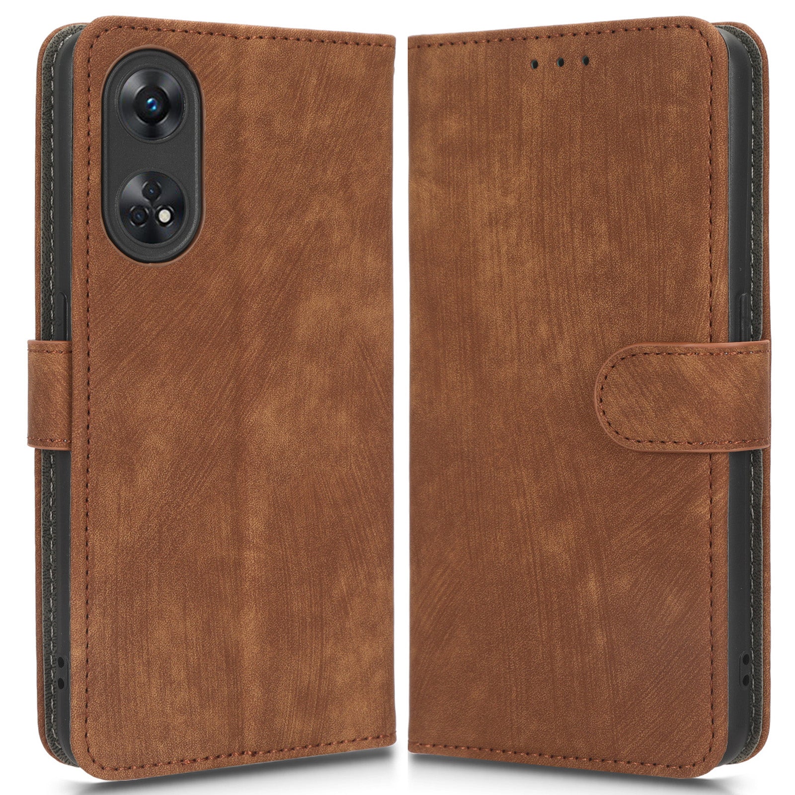 For Oppo Reno8 T 4G Leather Phone Case Phone Stand RFID Blocking Wallet Cover