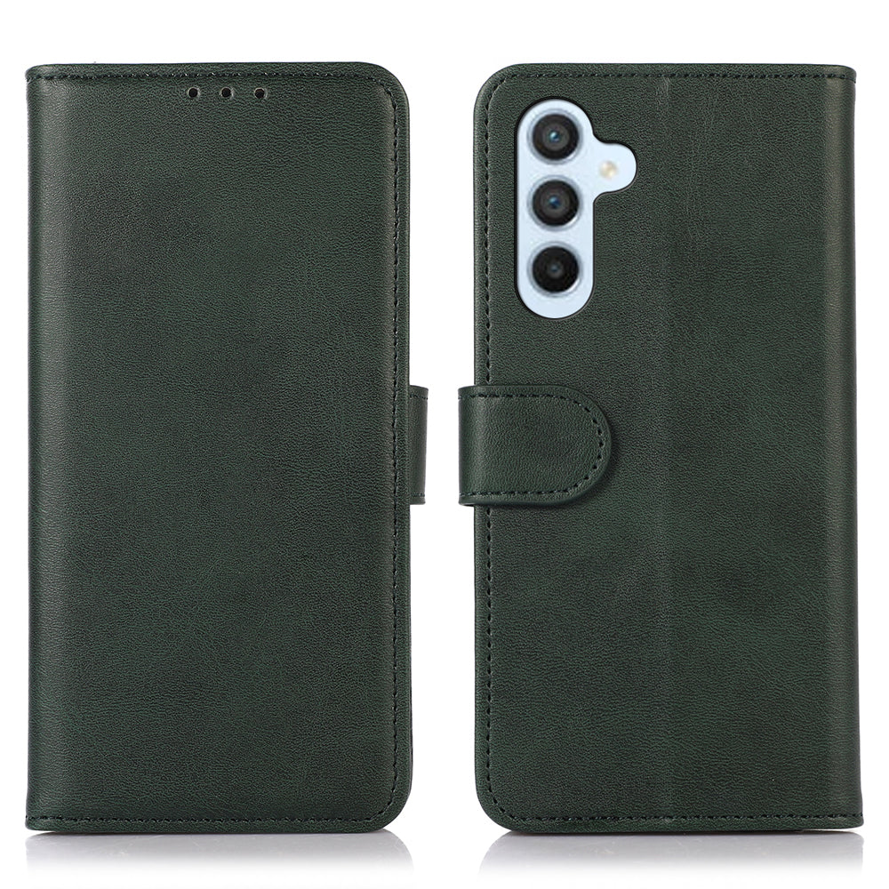 Til Samsung Galaxy A24 4G Kohud Tekstur Fuld beskyttelse Telefon Etui PU Læder Stand Pung Telefon Cover