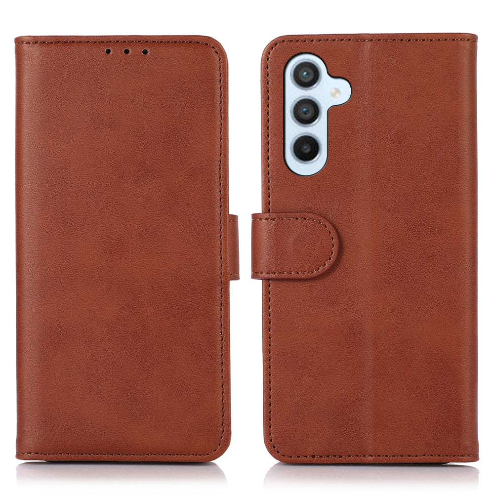 For Samsung Galaxy A24 4G Cowhide Texture Full Protection Phone Case PU Leather Stand Wallet Phone Cover