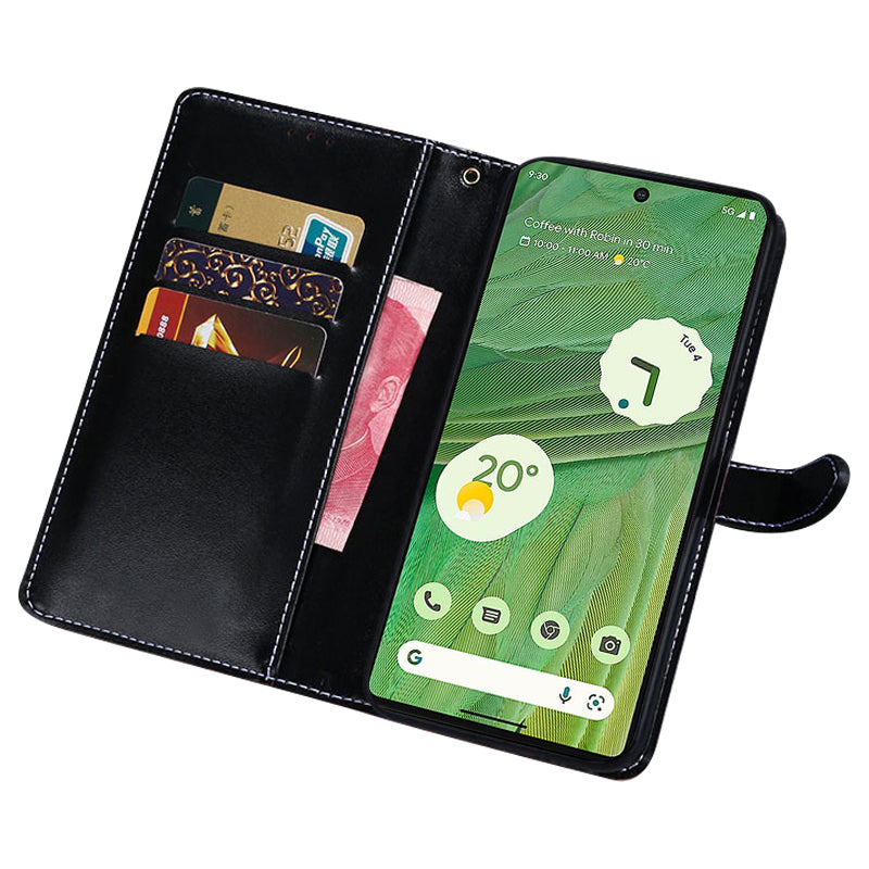 IDEWEI For Google Pixel 7a Shockproof Leather Phone Cover Crocodile Texture Stand Flip Wallet Phone Case