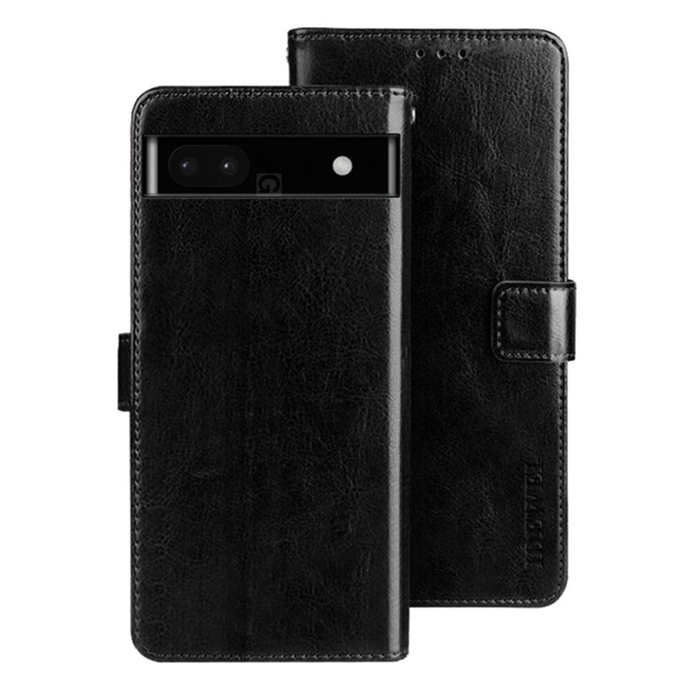 IDEWEI For Google Pixel 7a Anti-drop Cell Phone Cover Stand Wallet Protective PU Leather Phone Case