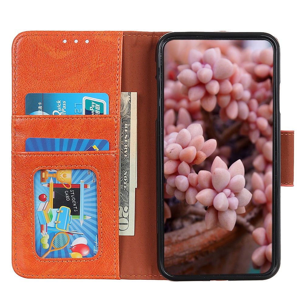 Cell Phone Case For Samsung Galaxy A24 4G Split Leather Nappa Texture Stand Wallet Shockproof Phone Cover