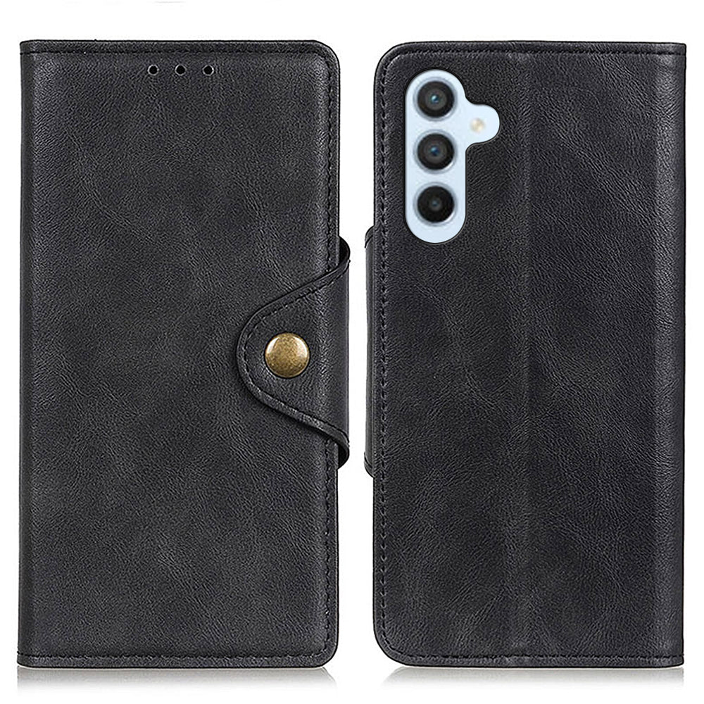 Til Samsung Galaxy A24 4G faldsikkert telefontaske Messingspænde Flip Læder telefonpungcover