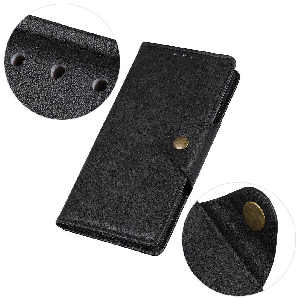 Til Samsung Galaxy A24 4G faldsikkert telefontaske Messingspænde Flip Læder telefonpungcover