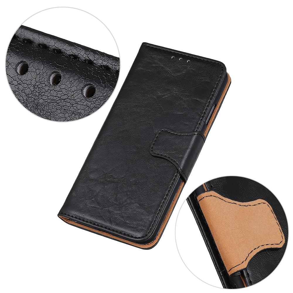 Til Samsung Galaxy A24 4G Crazy Horse Texture Pung Cover Split Læder Telefon Stand Case