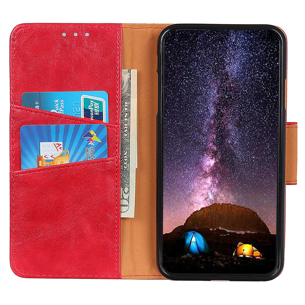 Til Samsung Galaxy A24 4G Crazy Horse Texture Pung Cover Split Læder Telefon Stand Case