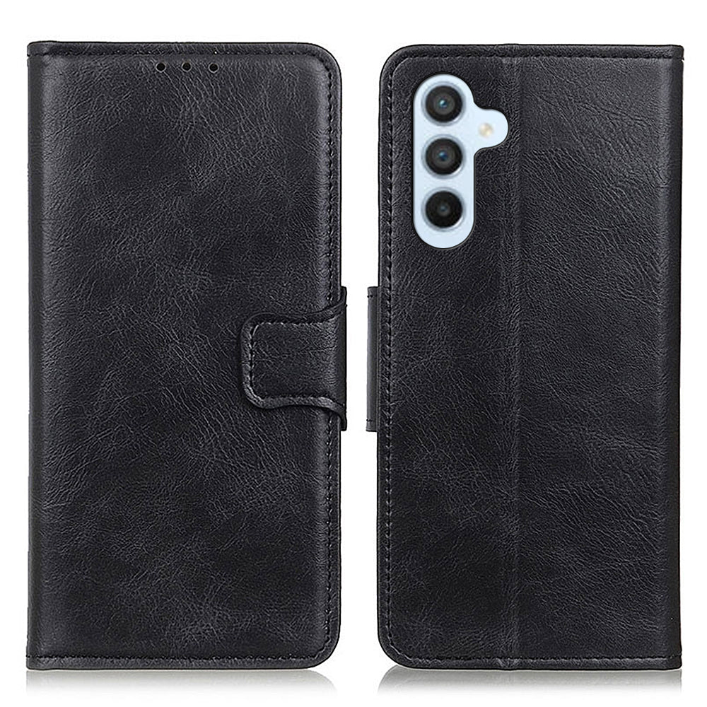 Phone Case for Samsung Galaxy A24 4G Crazy Horse Texture Stand PU Leather Wallet Cover