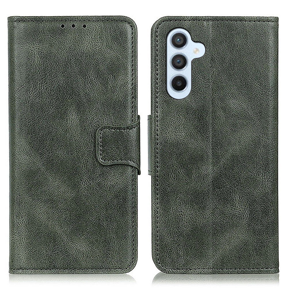 Phone Case for Samsung Galaxy A24 4G Crazy Horse Texture Stand PU Leather Wallet Cover