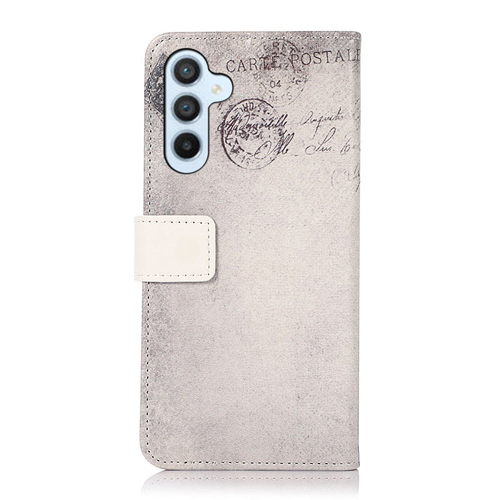 Phone Case for Samsung Galaxy A24 4G Pattern Printing Shell Wallet Stand PU Leather Phone Cover