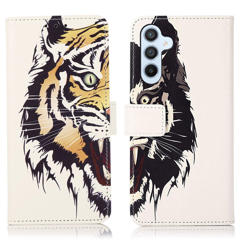 Phone Case for Samsung Galaxy A24 4G Pattern Printing Shell Wallet Stand PU Leather Phone Cover