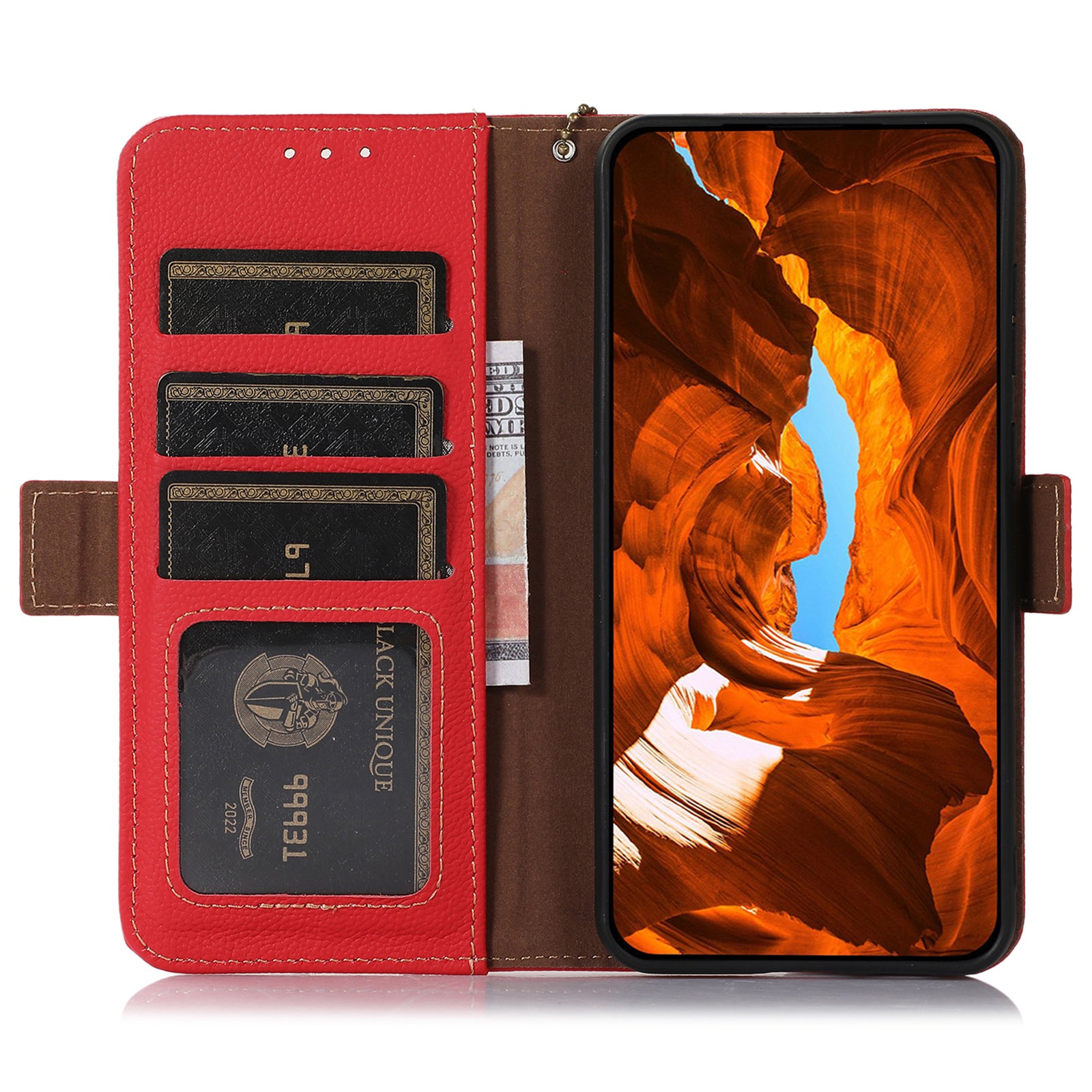 TJ Leather Phone Case for Oppo Reno8 T 4G RFID Blocking Stand Wallet Full Protection Phone Cover