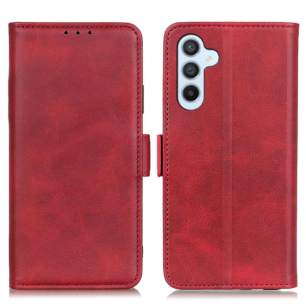 For Samsung Galaxy A24 4G Flip Leather Wallet Cover Cowhide Texture Shockproof Phone Case Stand