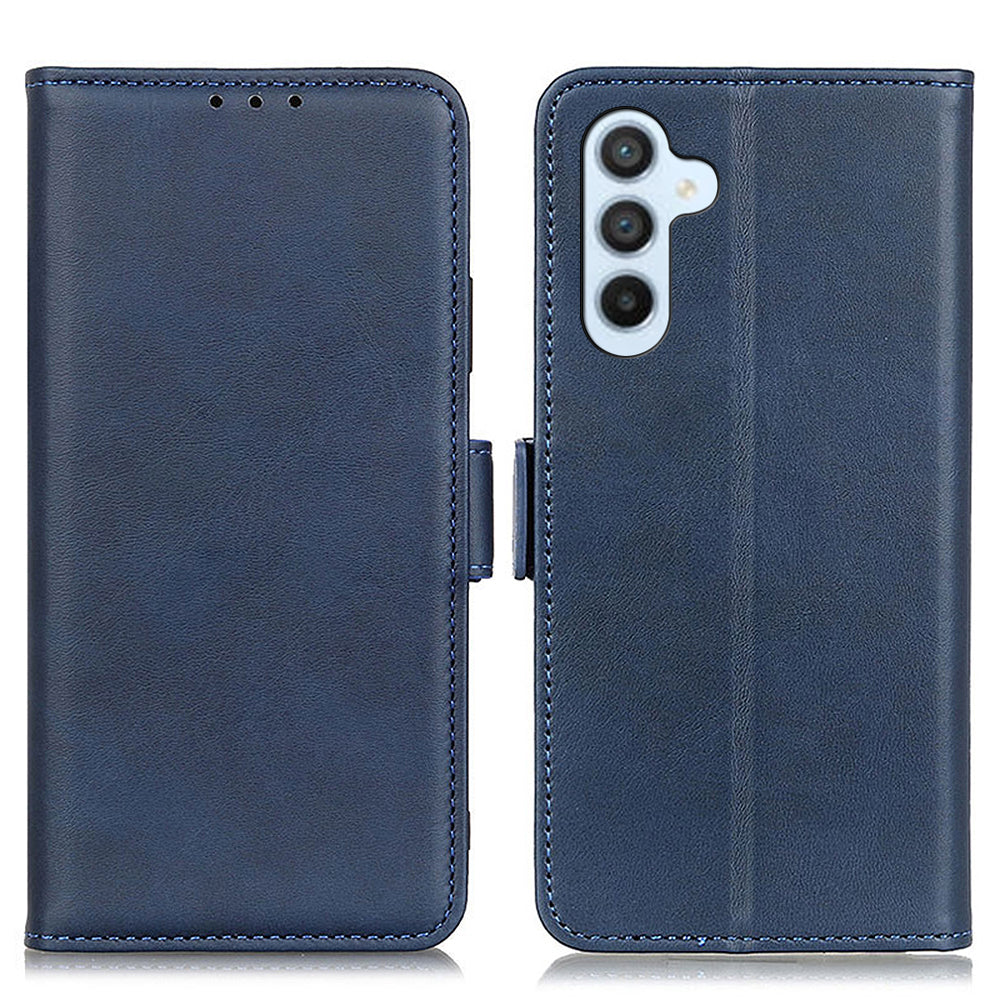 For Samsung Galaxy A24 4G Flip Leather Wallet Cover Cowhide Texture Shockproof Phone Case Stand