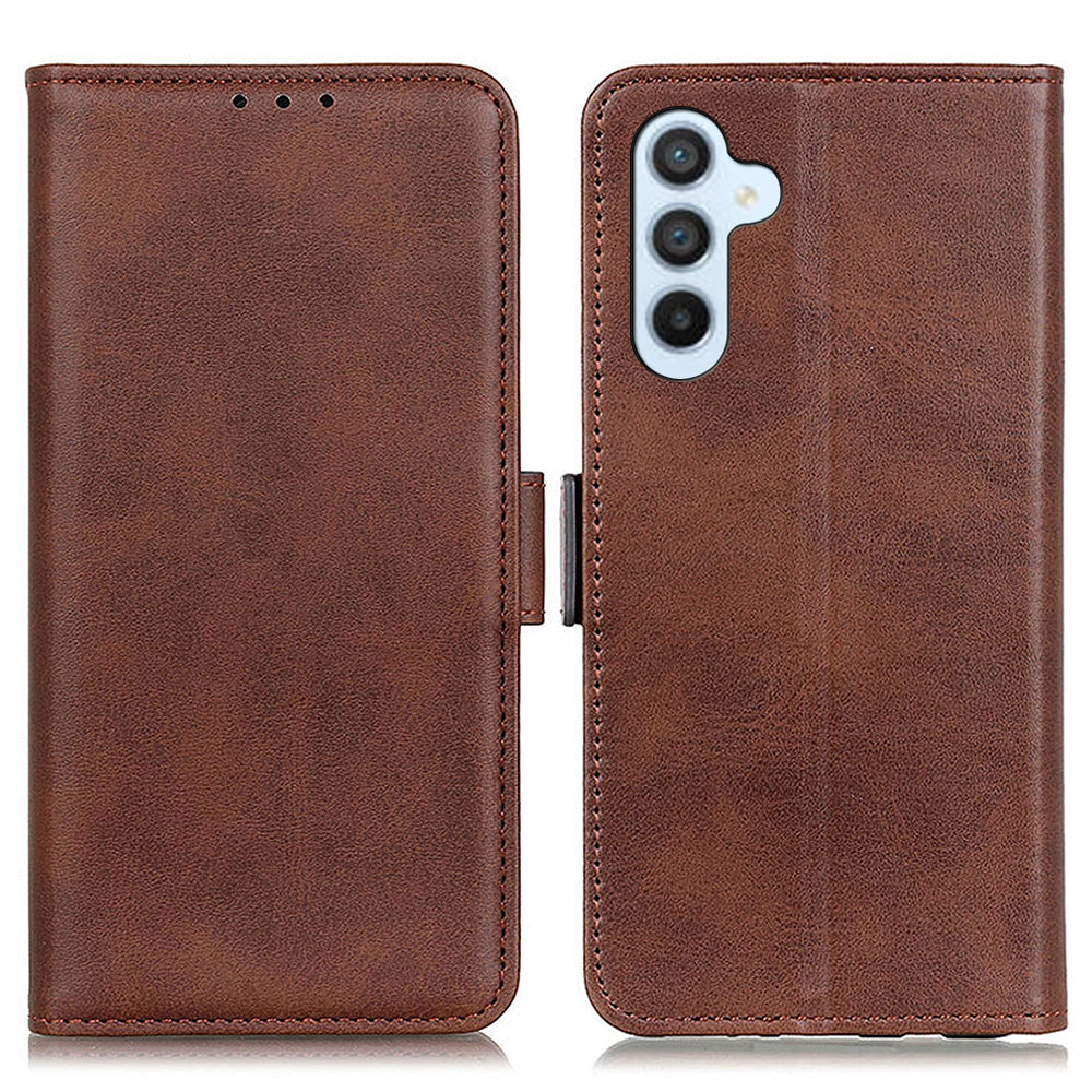For Samsung Galaxy A24 4G Flip Leather Wallet Cover Cowhide Texture Shockproof Phone Case Stand