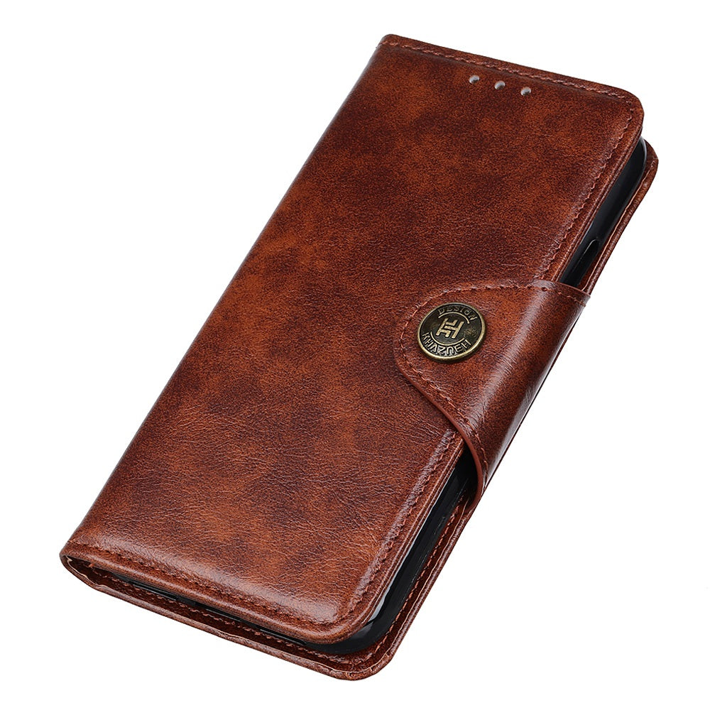 KHAZHEN PU Leather Phone Case For Samsung Galaxy A24 4G Wallet Textured Stand Protective Mobile Phone Cover