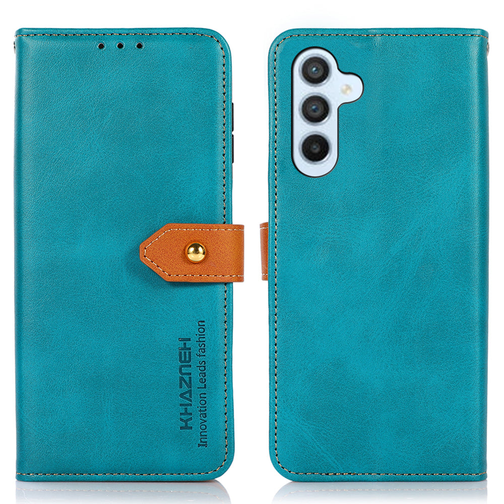 KHAZNEH For Samsung Galaxy A24 4G Anti-scratch PU Leather Phone Cover Wallet Stand Cowhide Texture Protective Phone Case