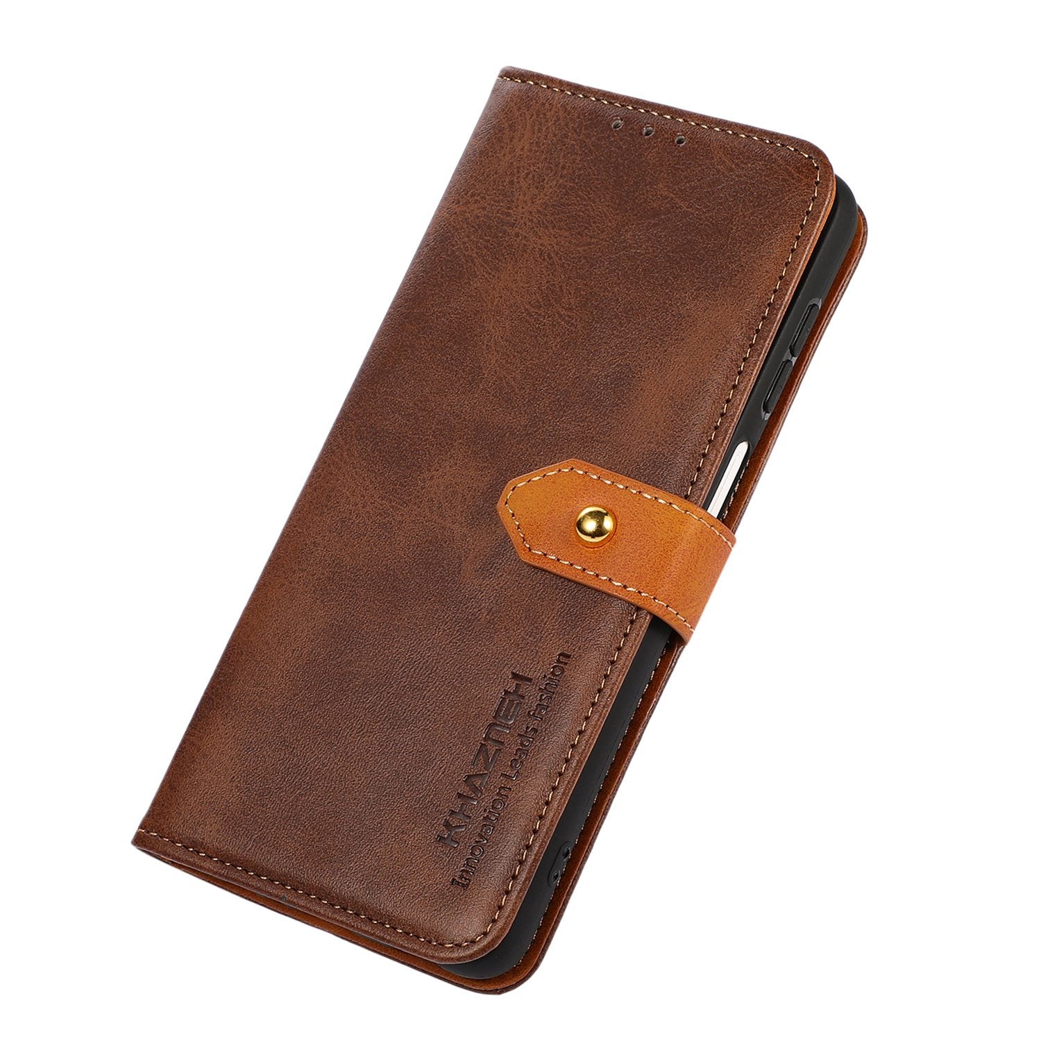 KHAZNEH For Samsung Galaxy A24 4G Anti-scratch PU Leather Phone Cover Wallet Stand Cowhide Texture Protective Phone Case