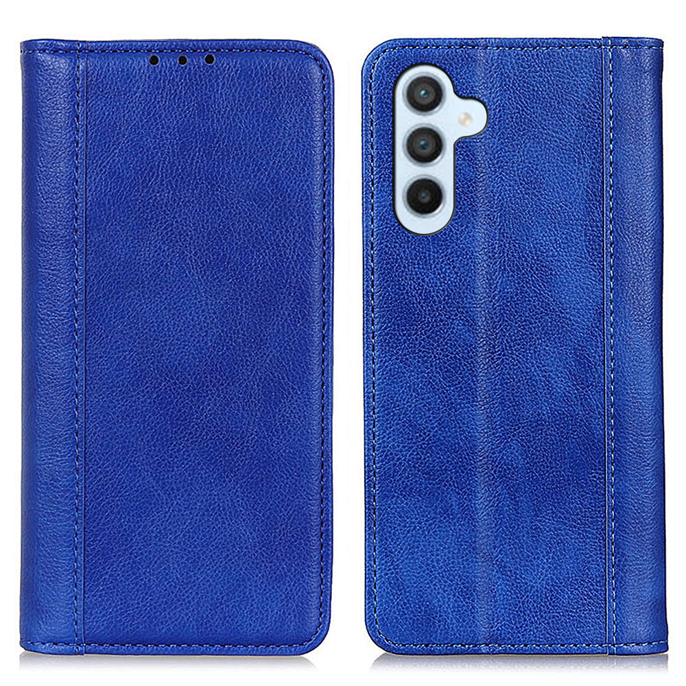 Anti-drop Phone Case For Samsung Galaxy A24 4G Litchi Texture Split Leather Wallet Phone Cover with Stand