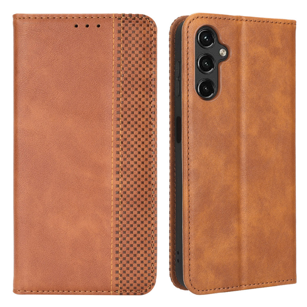 For Samsung Galaxy A14 4G Retro Texture Wallet Leather Stand Mobile Phone Case Phone Cover