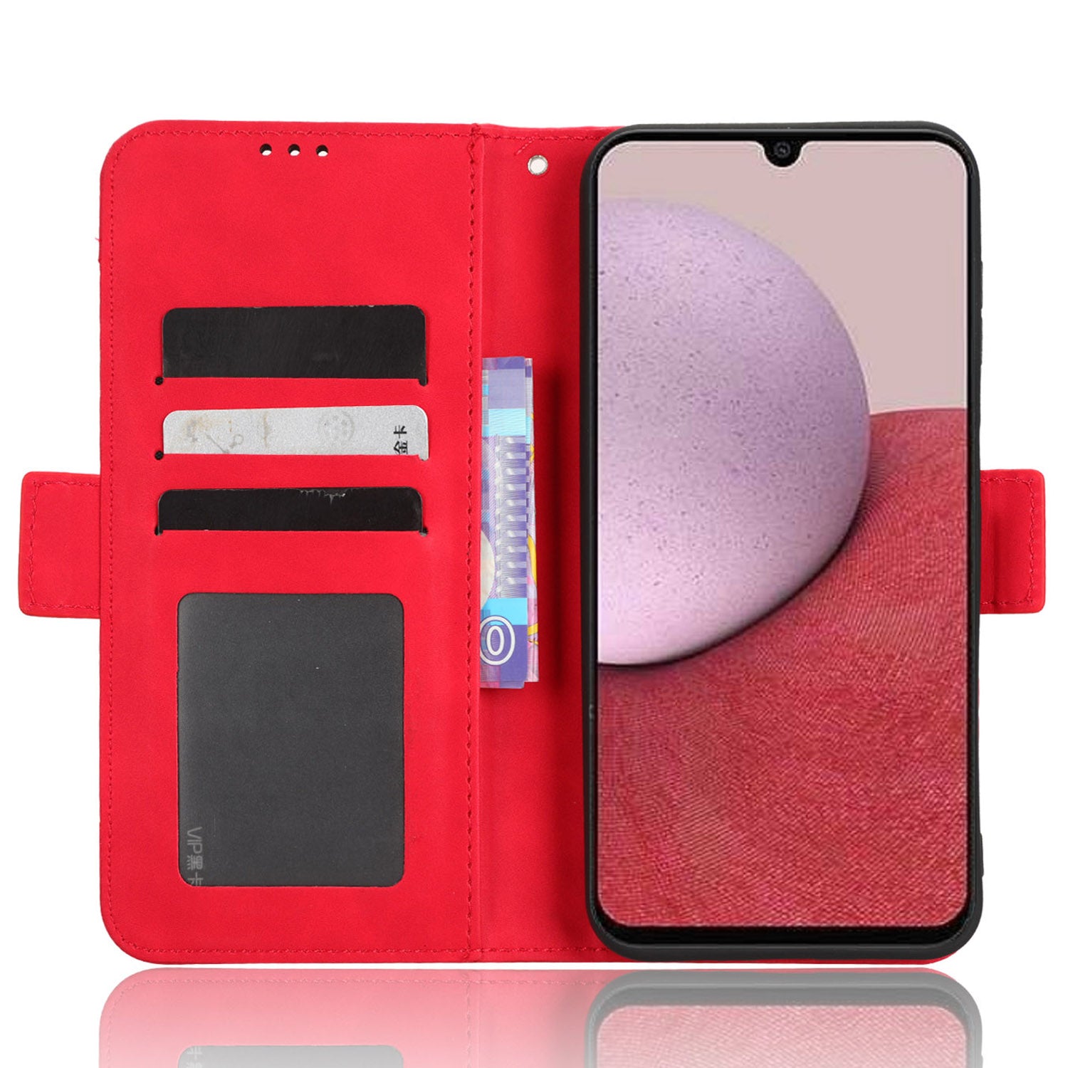 For Samsung Galaxy A14 4G Wallet Protective Phone Case Multiple Card Slots PU Leather Phone Stand Cover