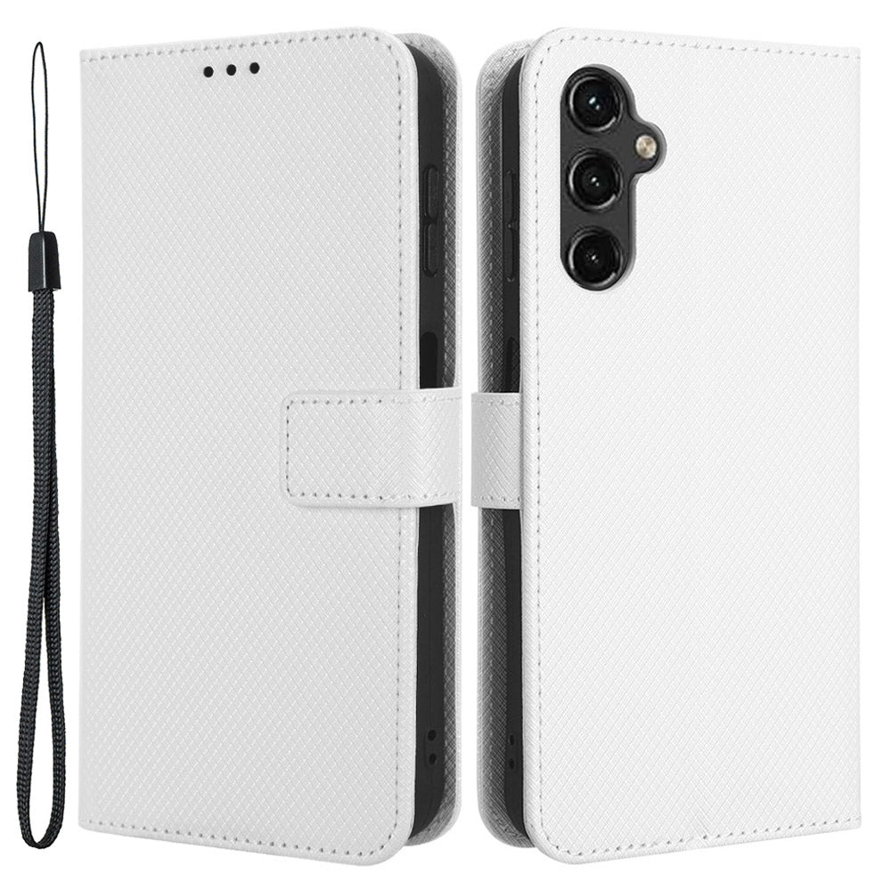 For Samsung Galaxy A14 4G Diamond Texture Leather Wallet Phone Cover Shockproof Phone Stand Case