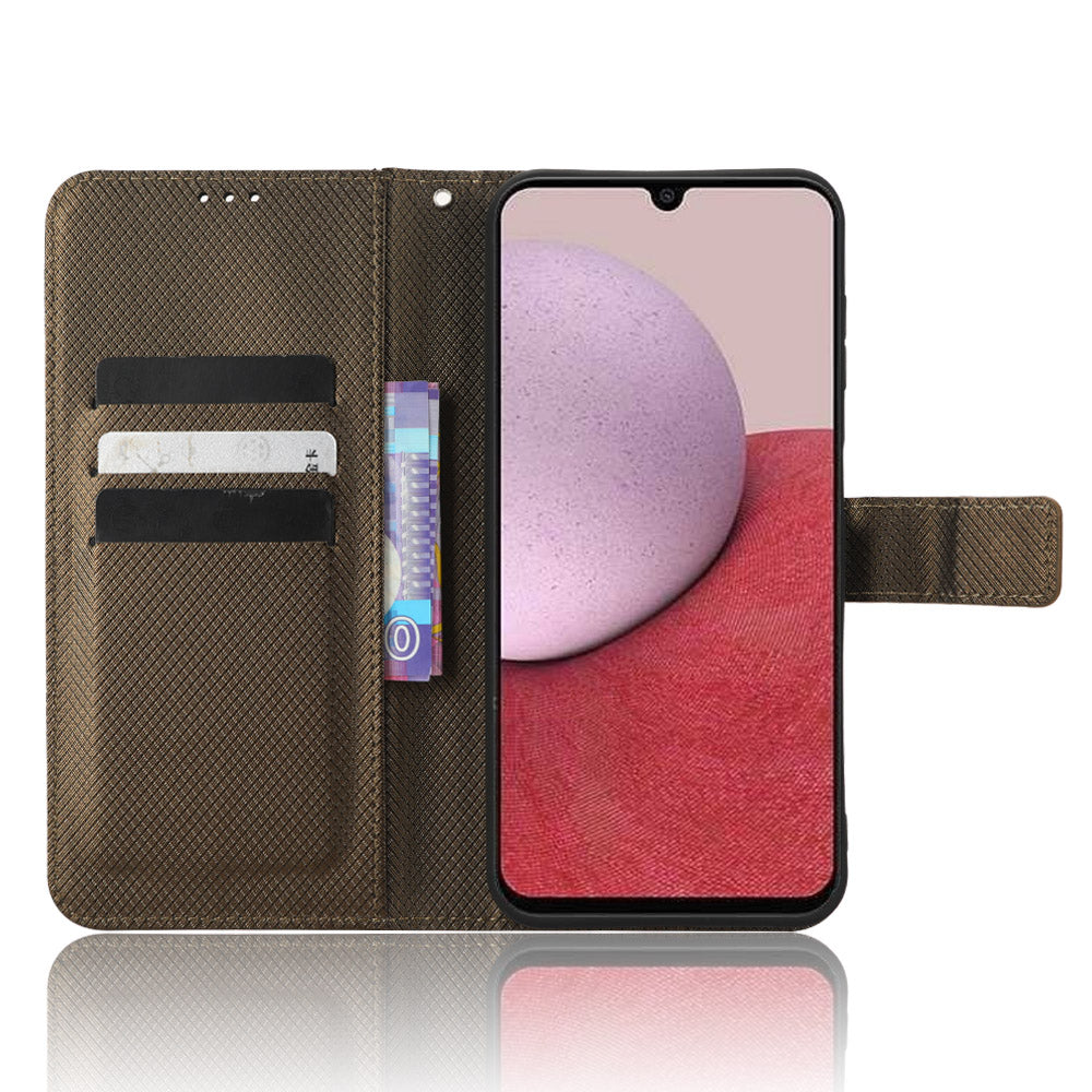 For Samsung Galaxy A14 4G Diamond Texture Leather Wallet Phone Cover Shockproof Phone Stand Case