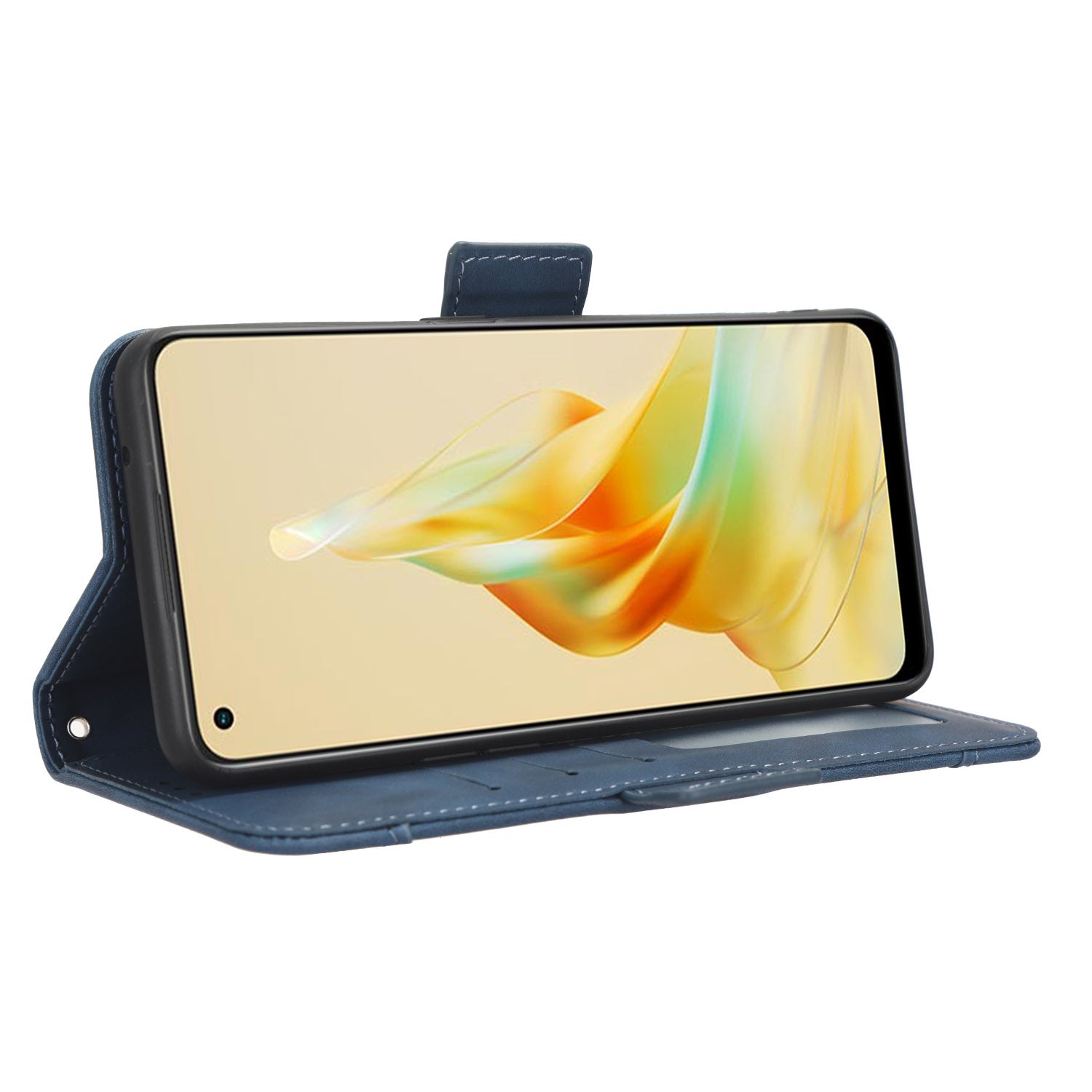 For Oppo Reno8 T 4G Cell Phone Cover Multiple Card Slots PU Leather Wallet Phone Stand Case