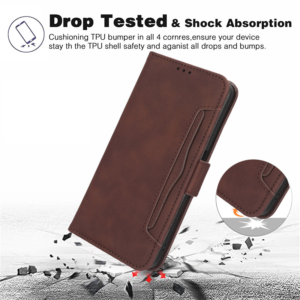 For Oppo Reno8 T 4G Cell Phone Cover Multiple Card Slots PU Leather Wallet Phone Stand Case