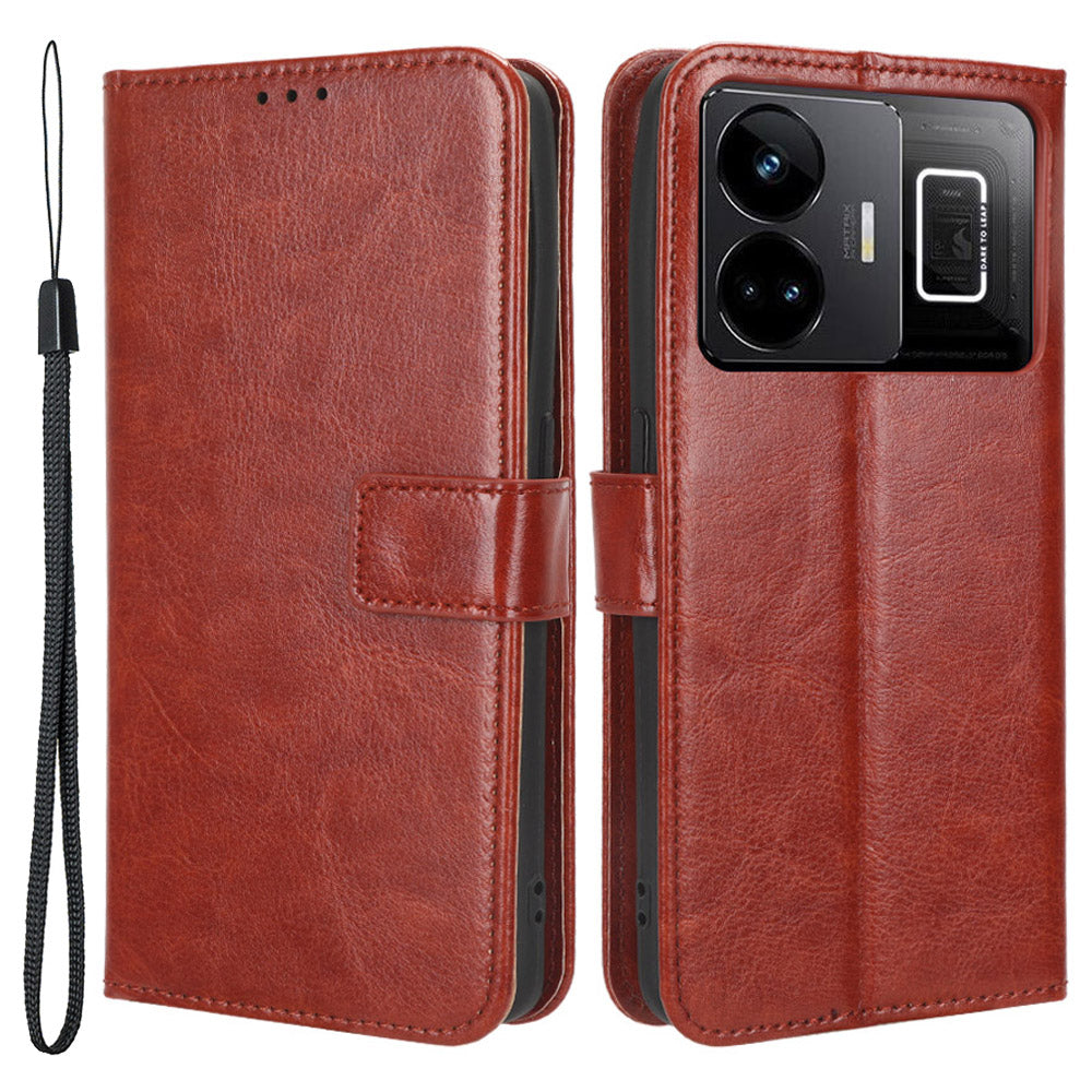 For Realme GT Neo 5 5G Neo 5 240W 5G Realme GT3 5G Crazy Horse Texture Phone Case Leather Wallet Phone Stand Cover
