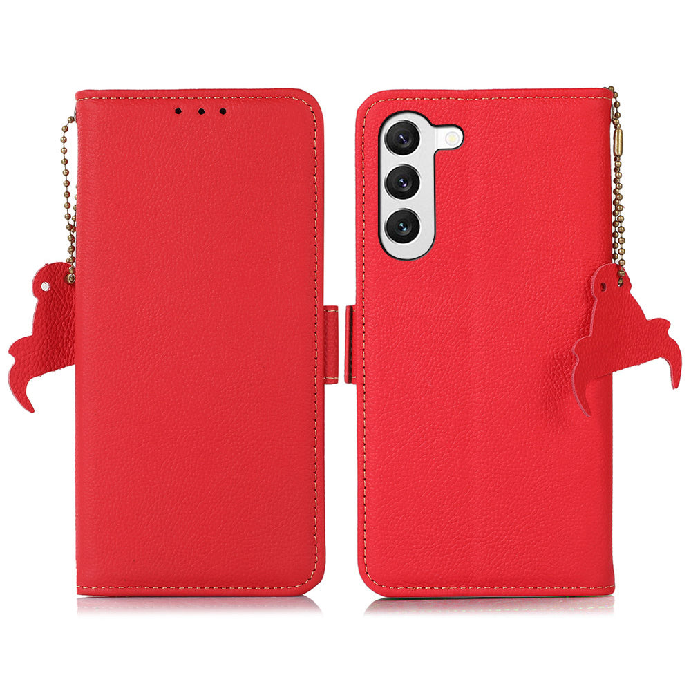 TJ Anti-scratch Phone Case for Samsung Galaxy A24 4G RFID Blocking Stand Flip Leather Wallet Phone Cover