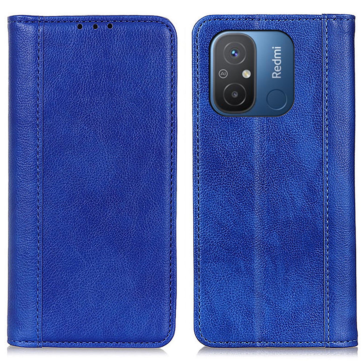 For Xiaomi Redmi 12C 4G 11A 4G Magnetic Closure Phone Case Litchi Texture Split Leather Wallet Phone Cover with Stand