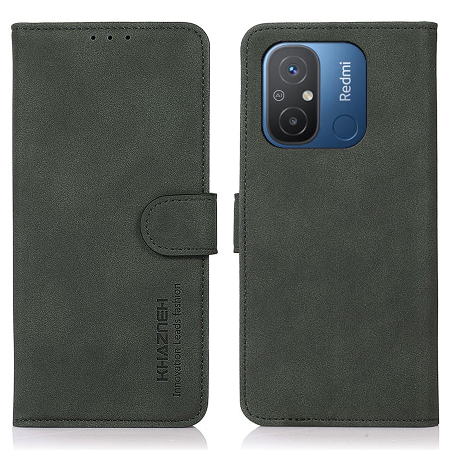 KHAZNEH For Xiaomi Redmi 12C 4G 11A 4G Flip Leather Phone Case Textured Anti-scratch Phone Cover Stand Wallet