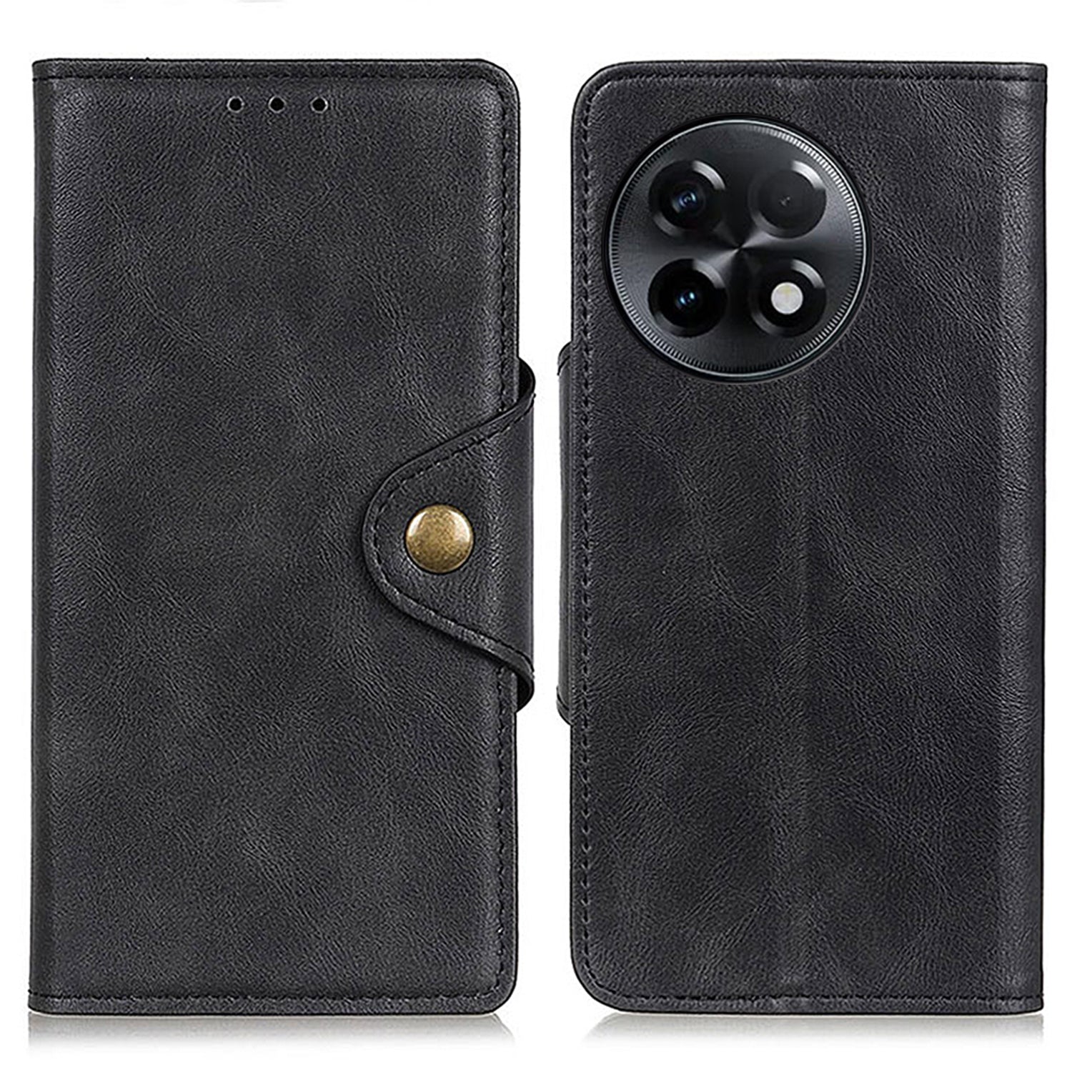 Full Protection Phone Cover For OnePlus Ace 2 5G 11R 5G Brass Buckle Flip Leather Phone Case with Stand Wallet