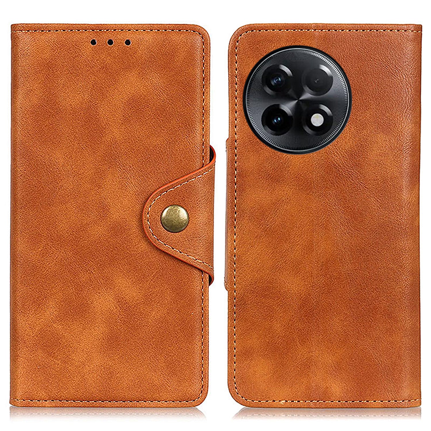 Full Protection Phone Cover For OnePlus Ace 2 5G 11R 5G Brass Buckle Flip Leather Phone Case with Stand Wallet
