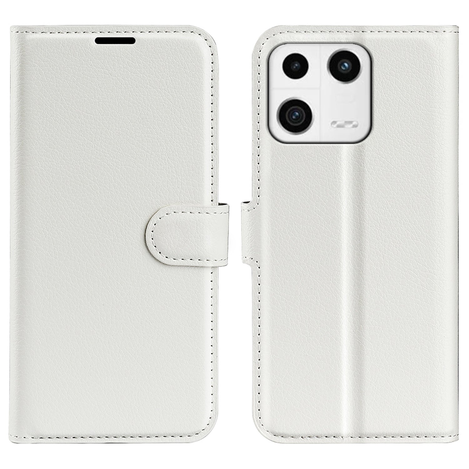 Cell Phone Cover For Xiaomi 13 5G Litchi Texture PU Leather Flip Stand Wallet Anti-drop Phone Case